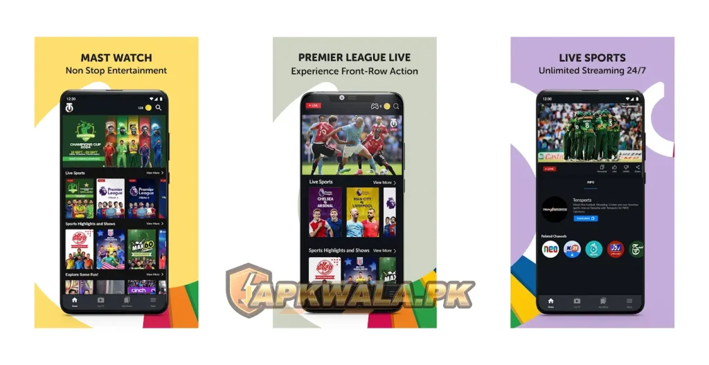 Tamasha APK official Android app with live cricket and TV guide